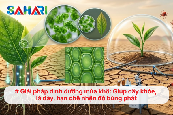 Giải pháp dinh dưỡng mùa khô: Giúp cây khỏe, lá dày, hạn chế nhện đỏ bùng phát