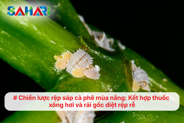 Chiến lược rệp sáp cà phê mùa nắng: Kết hợp thuốc xông hơi và rải gốc diệt rệp rễ